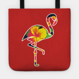 Tropical Flamingo Floral Tote