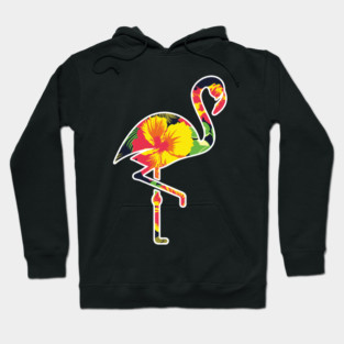 Tropical Flamingo Floral Hoodie
