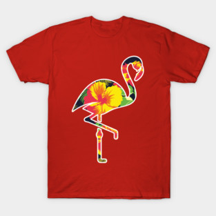 Tropical Flamingo Floral T-Shirt