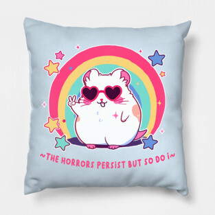 the horrors persist hamster Pillow