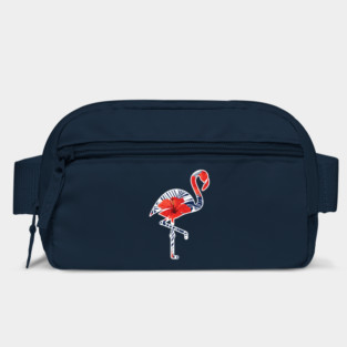 Tropical Flamingo Floral Blue Bag