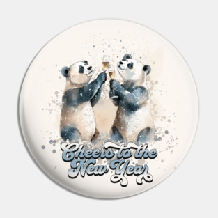 New Year Pandas Pin
