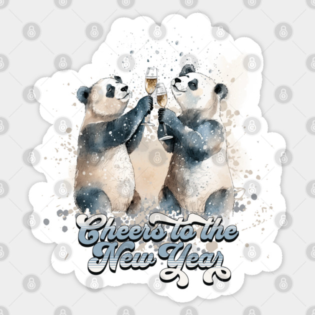 New Year Pandas Sticker by HolidayBug