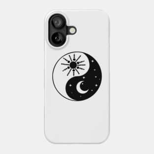 Yin Yang Sun and Moon Phone Case