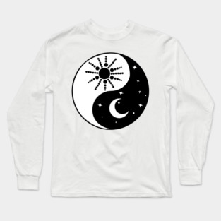 Yin Yang Sun and Moon Long Sleeve T-Shirt