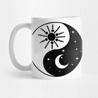 Yin Yang Sun and Moon Mug