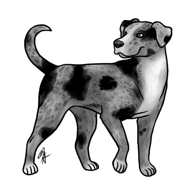 Dog - Catahoula Leopard Dog - Blue Leopard by Jen's Dogs Custom Gifts and Designs