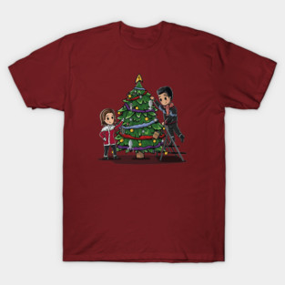 Tree decorating: a little bit more to the right... T-Shirt