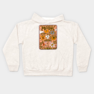 Maine Wildflowers Kids Hoodie