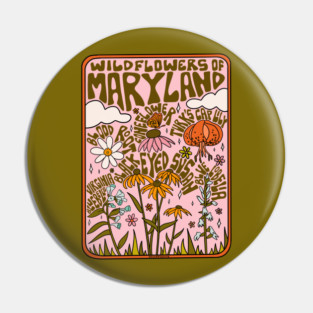 Maryland Wildflowers Pin