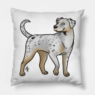 Dog - Catahoula Leopard Dog - White Leopard Pillow