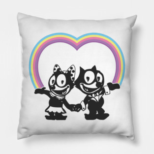 Felix the Cat In Love Pillow