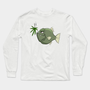 Fishing with weed Long Sleeve T-Shirt
