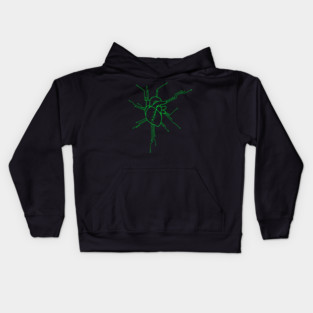 Circuit heart-Green Kids Hoodie