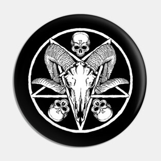 Skull Pentagram Pin