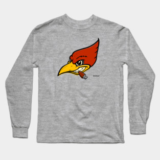 Crazed Woodpecker Automotive Mascot Long Sleeve T-Shirt