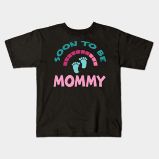 Soon To Be Mommy, Funny, Cute, Baby Announcement Design Kids T-Shirt