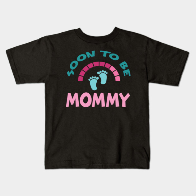 Soon To Be Mommy, Funny, Cute, Baby Announcement Design Kids T-Shirt by BirdsnStuff