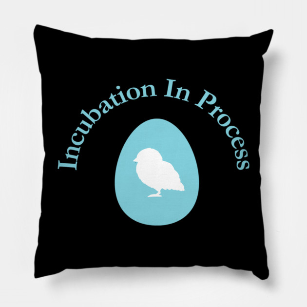 Incubation In Process, Pregnancy Announcement, Funny, Cute< Gender Reveal Design Pillow by BirdsnStuff