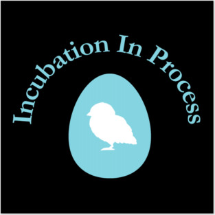 Incubation In Process, Pregnancy Announcement, Funny, Cute< Gender Reveal Design Posters and Art