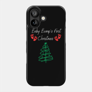 Baby Bumps First Christmas, Baby Announcement Design Phone Case