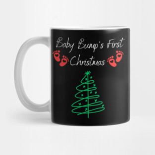 Baby Bumps First Christmas, Baby Announcement Design Mug