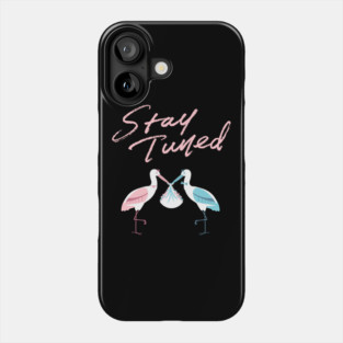 Mother's To Be, New Moms, Baby Announcement Cute, Storks, Stay Tuned  Design Phone Case