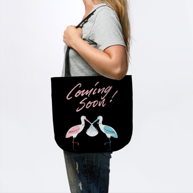 Mother's To Be, New Moms, Baby Announcement Cute, Storks, Coming Soon Design by BirdsnStuff