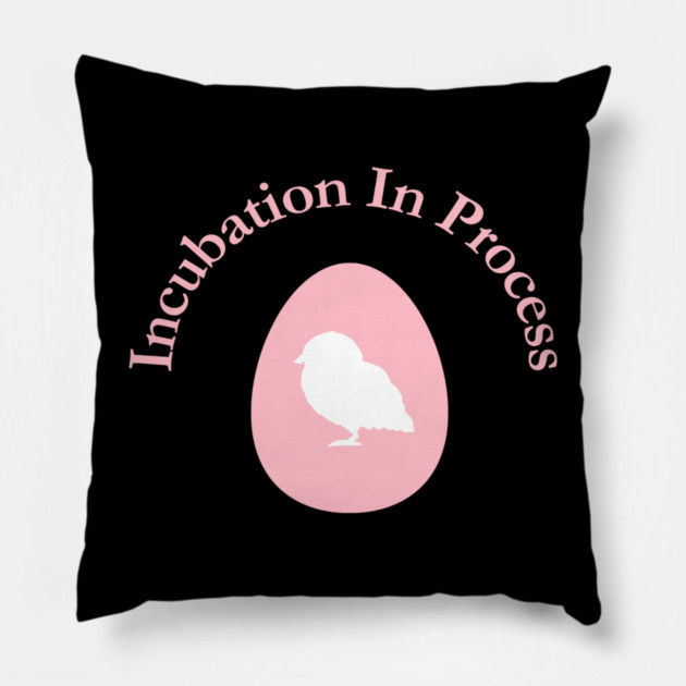 Incubation In Process, Pregnancy Announcement, Funny, Cute< Gender Reveal Design Pillow by BirdsnStuff