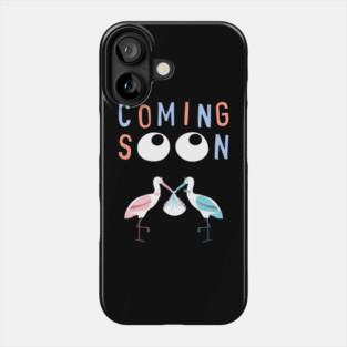 Mother's To Be, New Moms, Baby Announcement Cute, Storks, Coming Soon Design Phone Case