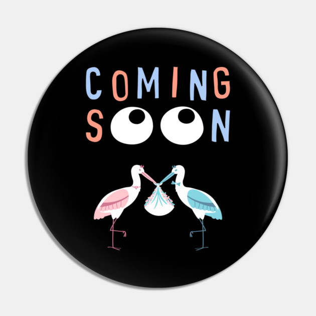 Mother's To Be, New Moms, Baby Announcement Cute, Storks, Coming Soon Design Pin by BirdsnStuff