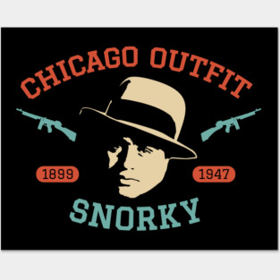 Al Capone 'Snorky' Portrait Logo - Chicago Outfit Posters and Art