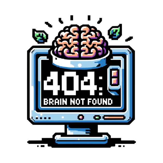 Error 404 Brain Not Found by Frank Ring