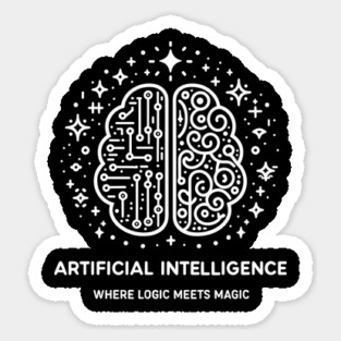 Artificial Intelligence Where Logic Meets Magic Sticker