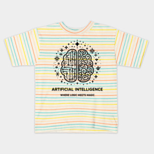 Artificial Intelligence Where Logic Meets Magic Kids T-Shirt