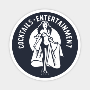 Vintage Cocktail Lounge Pin Up Girl Magnet