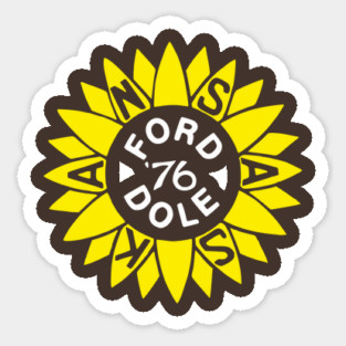 Gerald Ford And Bob Dole Kansas Campaign Button Magnet