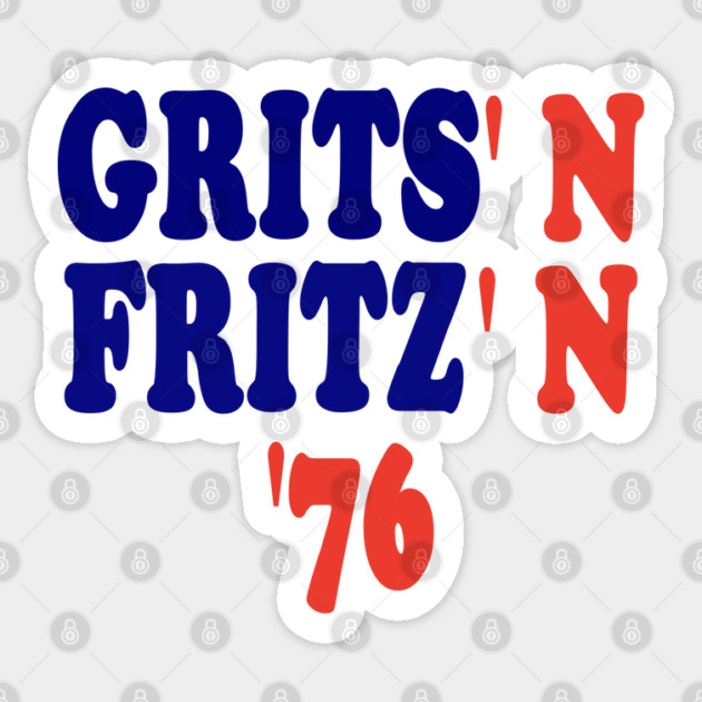 Grits N Fritz - Jimmy Carter And Walter Mondale Campaign Button Sticker by Yesteeyear
