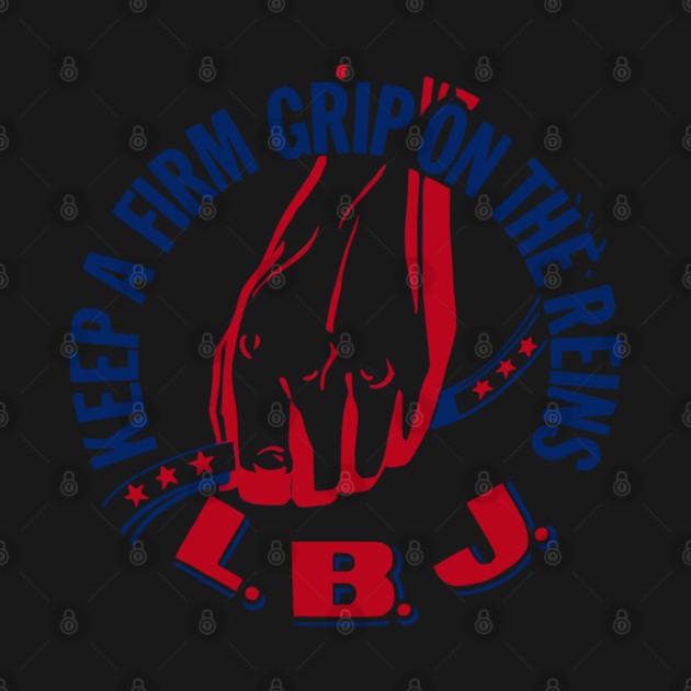 LBJ Vintage Campaign Button Lyndon B Johnson by Yesteeyear