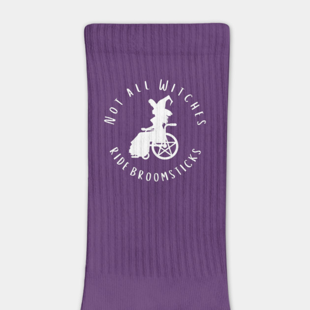 Purple Not all Witches Ride Broomsticks Wheelchair Cheeky Witch® by Cheeky Witch