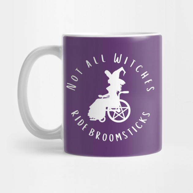 Purple Not all Witches Ride Broomsticks Wheelchair Cheeky Witch® by Cheeky Witch