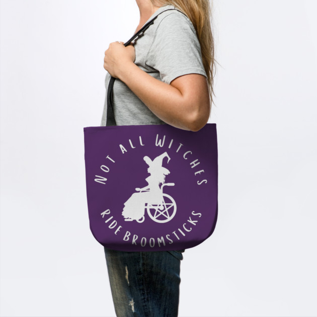 Purple Not all Witches Ride Broomsticks Wheelchair Cheeky Witch® by Cheeky Witch