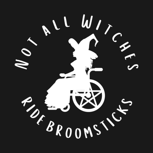 Purple Not all Witches Ride Broomsticks Wheelchair Cheeky Witch® by Cheeky Witch