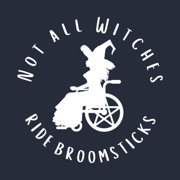 Purple Not all Witches Ride Broomsticks Wheelchair Cheeky Witch® by Cheeky Witch