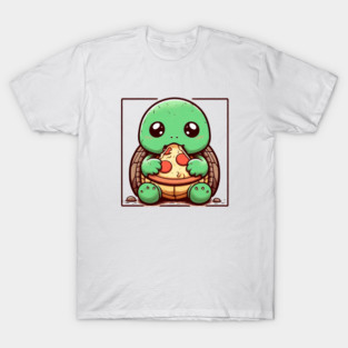 Pizza-Loving Baby Turtle T-Shirt
