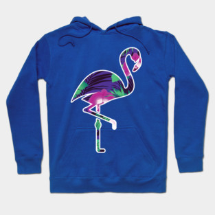 Tropical Flamingo Floral Purple Hoodie