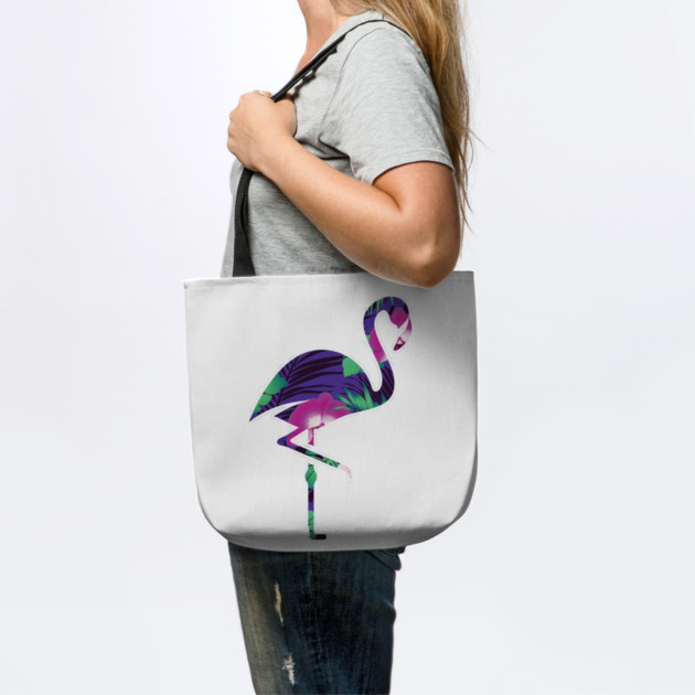 Tropical Flamingo Floral Purple by logiamerch