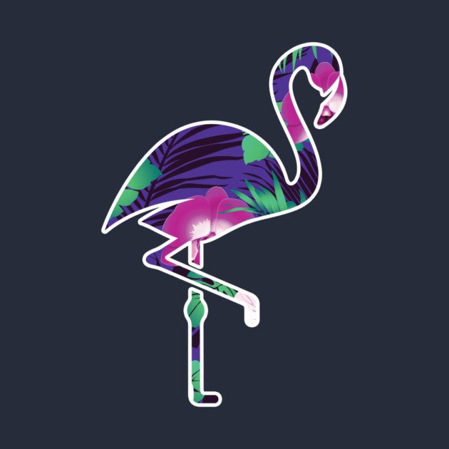 Tropical Flamingo Floral Purple by logiamerch
