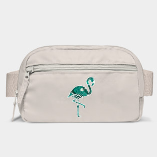 Tropical Floral Flamingo Blue Bag