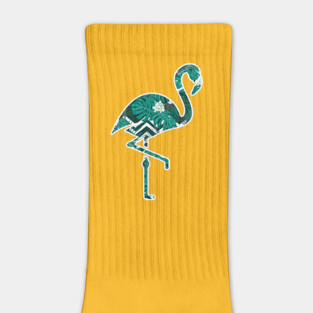 Tropical Floral Flamingo Blue by logiamerch